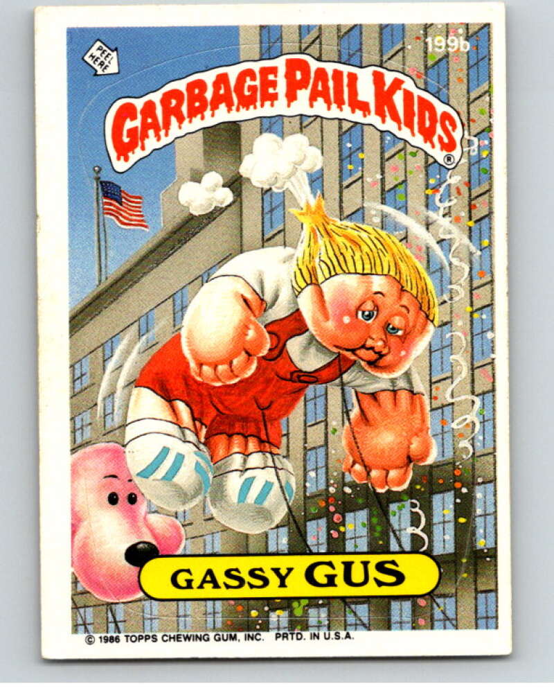1986 Topps Garbage Pail Kids Series 5 #199B Gassy Gus V73233 Image 1