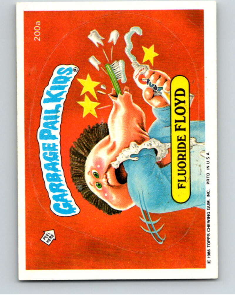 1986 Topps Garbage Pail Kids Series 5 #200A Fluoride Floyd V73234 Image 1