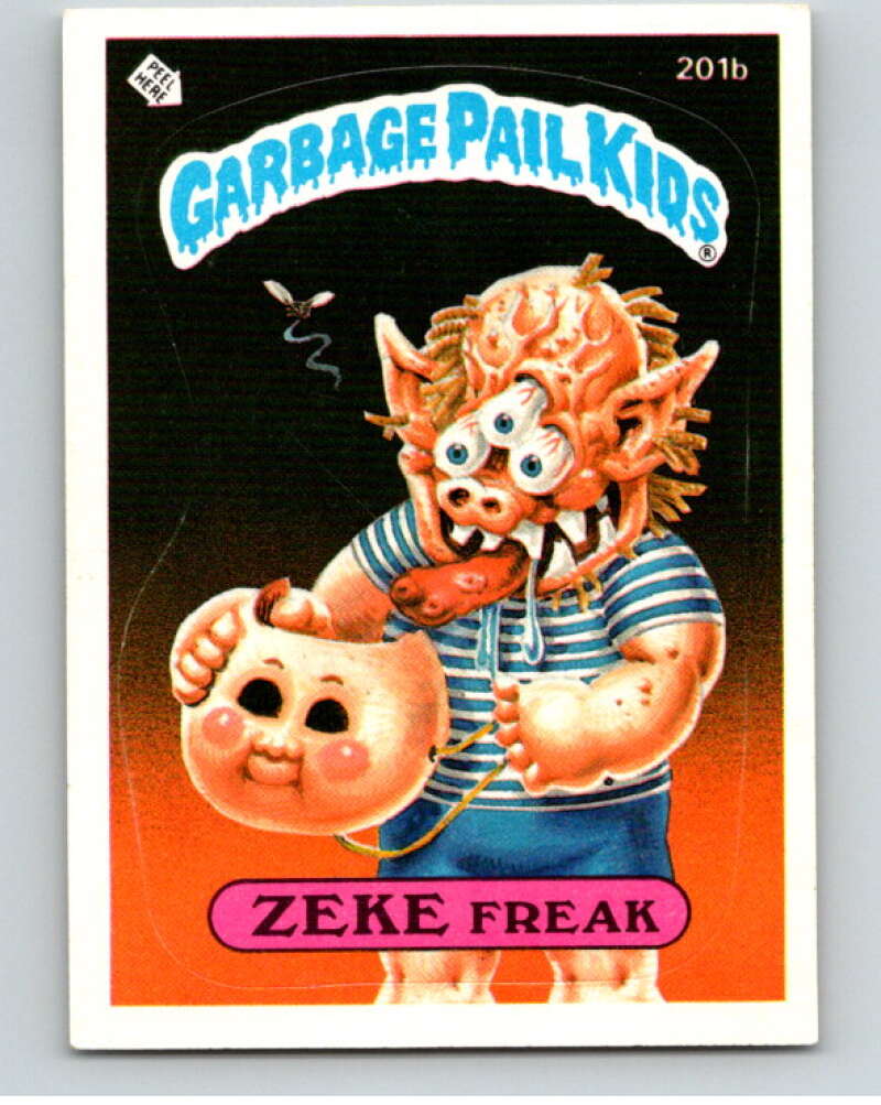1986 Topps Garbage Pail Kids Series 5 #201B Zeke Freak V73237 Image 1
