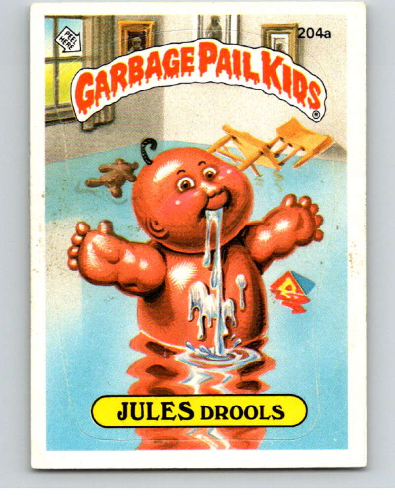 1986 Topps Garbage Pail Kids Series 5 #204A Jules Drools V73242 Image 1