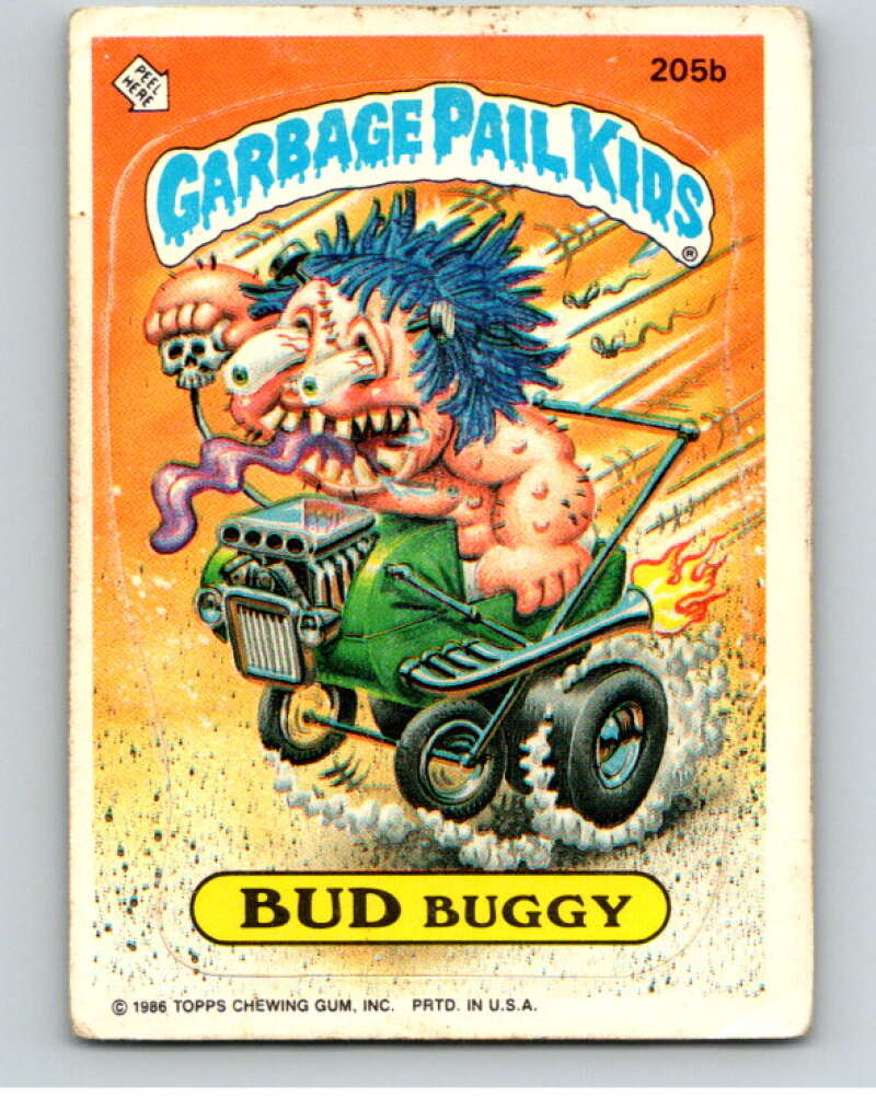 1986 Topps Garbage Pail Kids Series 5 #205B Bud Buggy V73245 Image 1