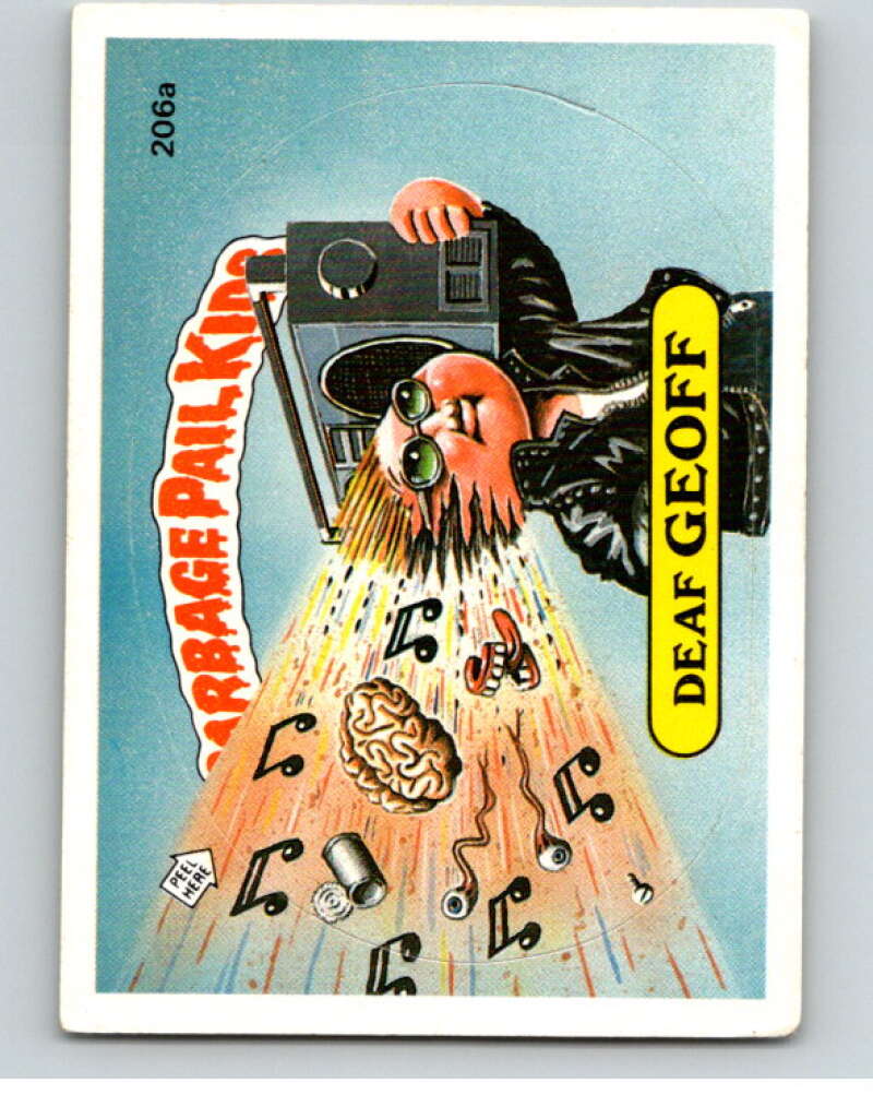 1986 Topps Garbage Pail Kids Series 5 #206A Deaf Geoff V73246 Image 1
