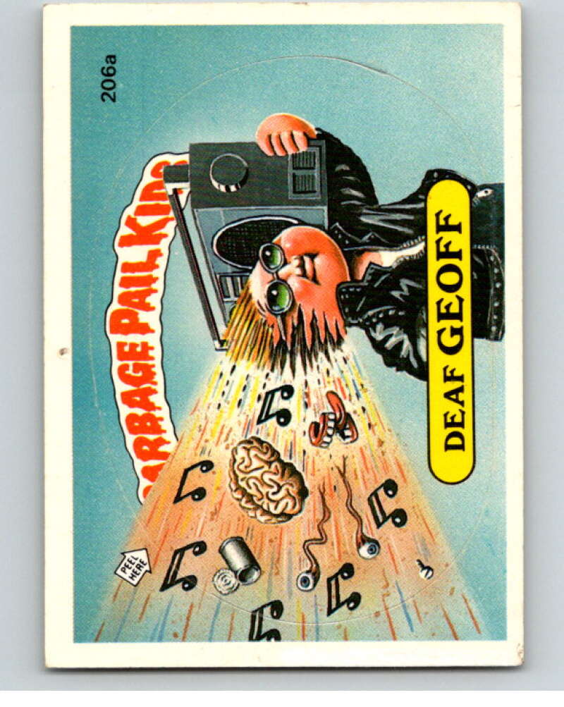 1986 Topps Garbage Pail Kids Series 5 #206A Deaf Geoff V73247 Image 1