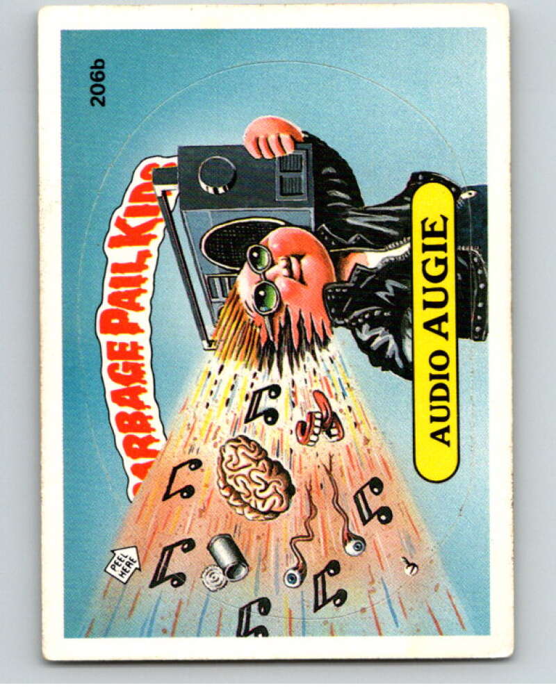 1986 Topps Garbage Pail Kids Series 5 #206B Audio Augie V73248 Image 1