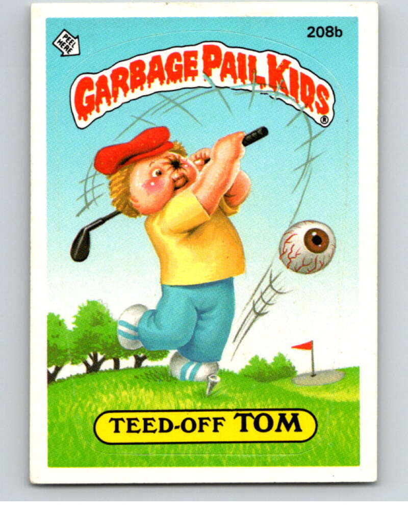1986 Topps Garbage Pail Kids Series 6 #208B Teed-Off Tom V73252 Image 1