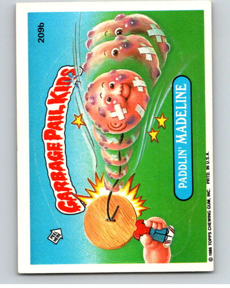 1986 Topps Garbage Pail Kids Series 6 #209B Paddlin' Madeline V73254 Image 1