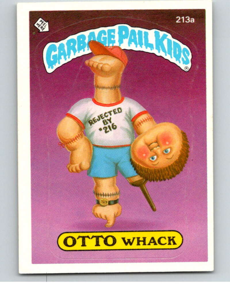 1986 Topps Garbage Pail Kids Series 6 #213A Otto Whack V73262 Image 1