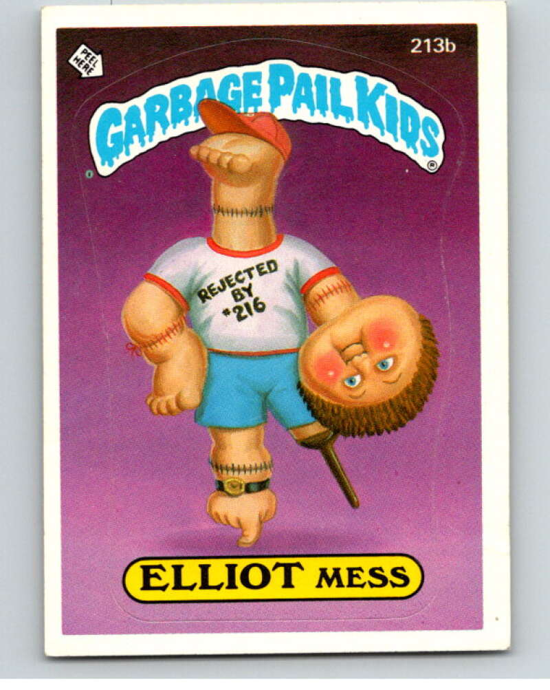 1986 Topps Garbage Pail Kids Series 6 #213B Elliot Mess V73263 Image 1