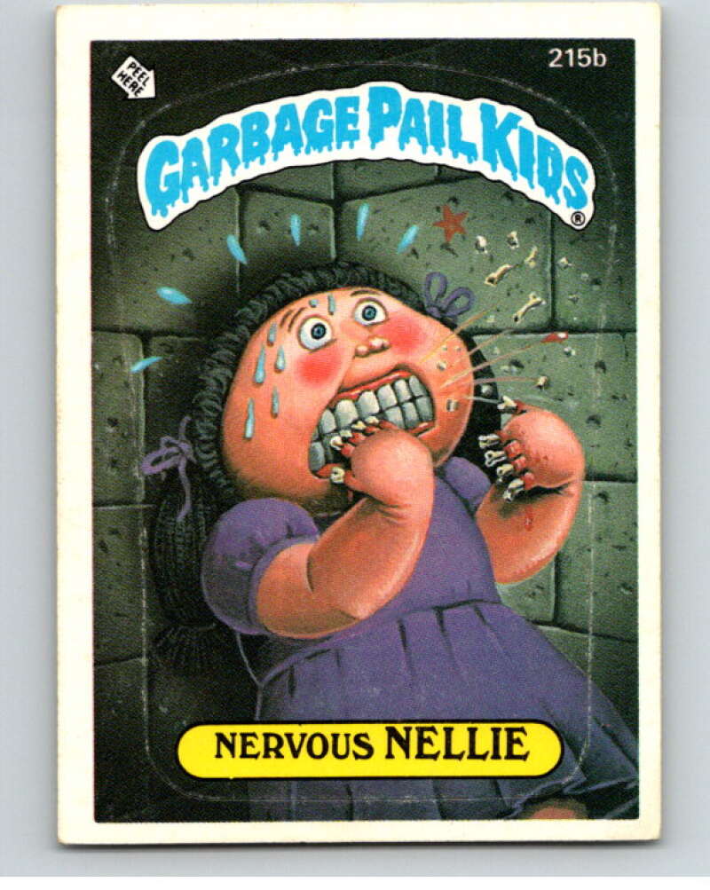1986 Topps Garbage Pail Kids Series 6 #215B Nervous Nellie V73268 Image 1