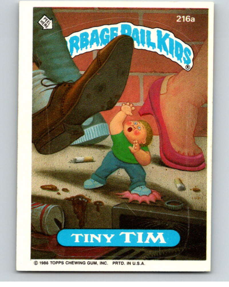 1986 Topps Garbage Pail Kids Series 6 #216A Tiny Tim V73270 Image 1