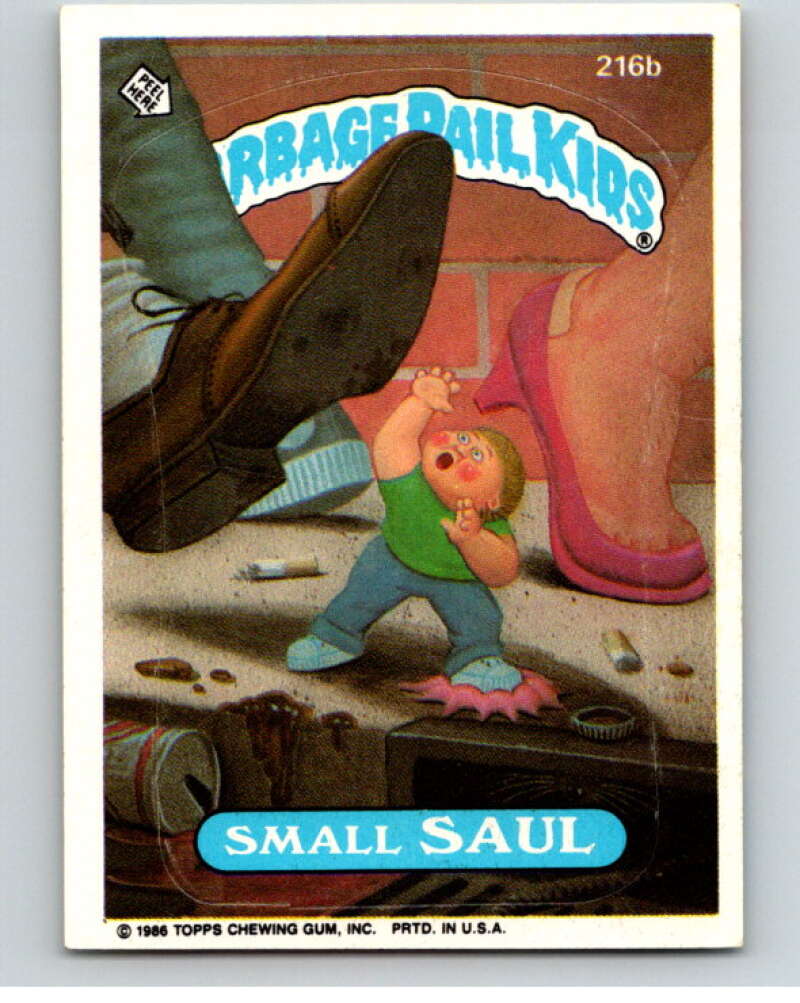 1986 Topps Garbage Pail Kids Series 6 #216B Small Saul V73271 Image 1