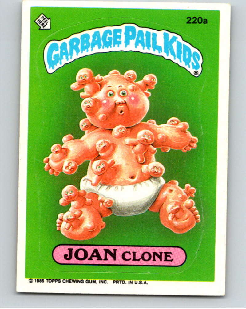 1986 Topps Garbage Pail Kids Series 6 #220A Joan Clone V73279 Image 1