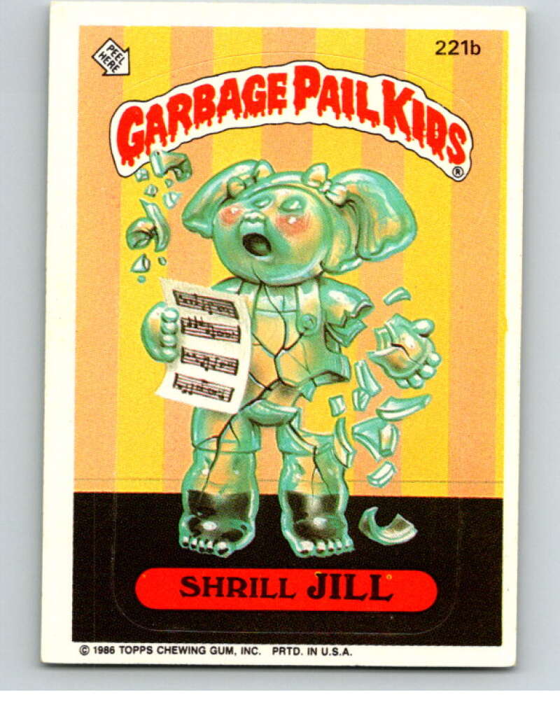 1986 Topps Garbage Pail Kids Series 6 #221B Shrill Jill V73282 Image 1