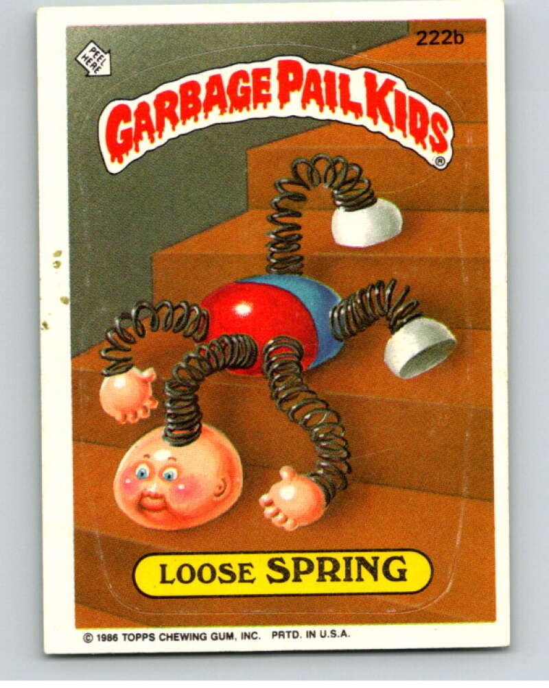 1986 Topps Garbage Pail Kids Series 6 #222B Loose Spring V73284 Image 1