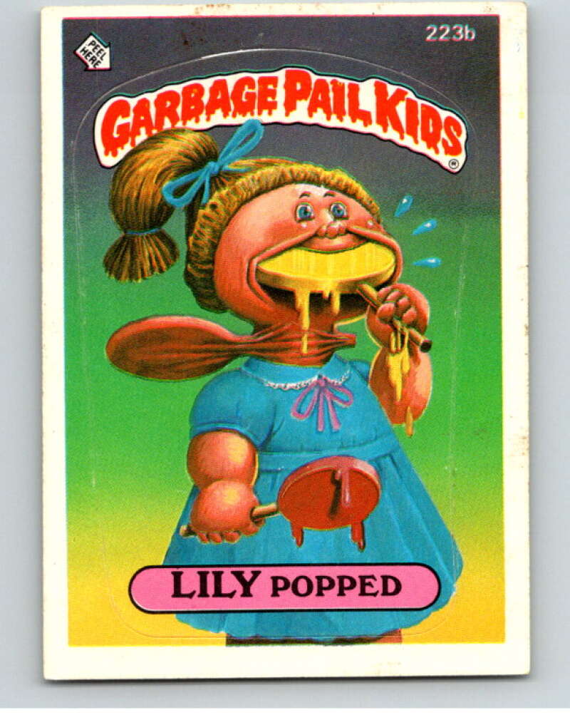 1986 Topps Garbage Pail Kids Series 6 #223B Lily Popped V73286 Image 1