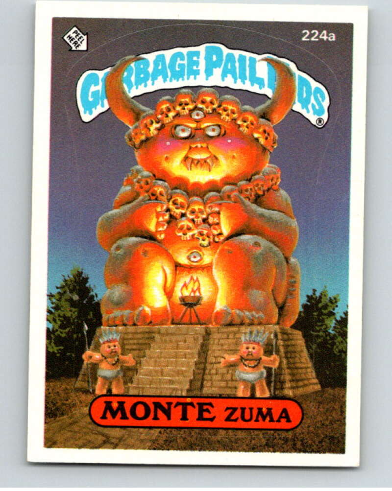 1986 Topps Garbage Pail Kids Series 6 #224A Monte Zuma V73287 Image 1