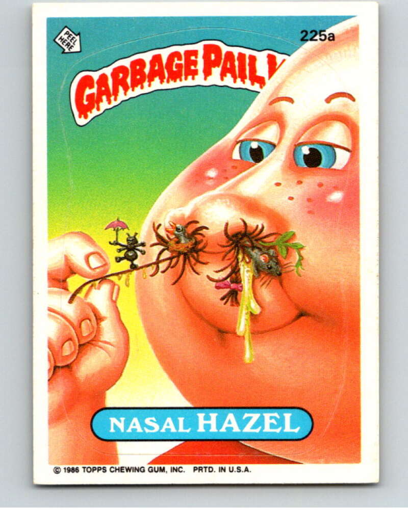 1986 Topps Garbage Pail Kids Series 6 #225A Nasal Hazel V73289 Image 1