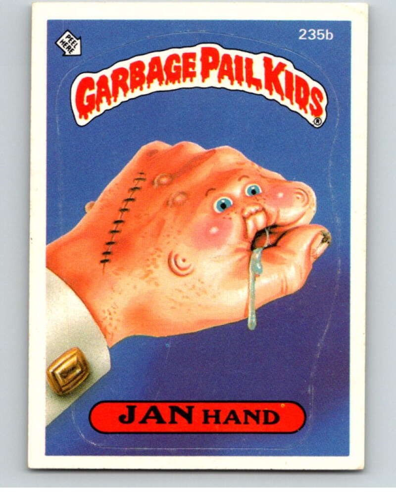 1986 Topps Garbage Pail Kids Series 6 #235B Jan Hand V73314 Image 1