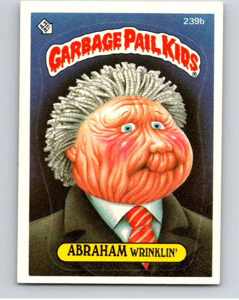 1986 Topps Garbage Pail Kids Series 6 #239B Abraham Wrinklin' V73322 Image 1
