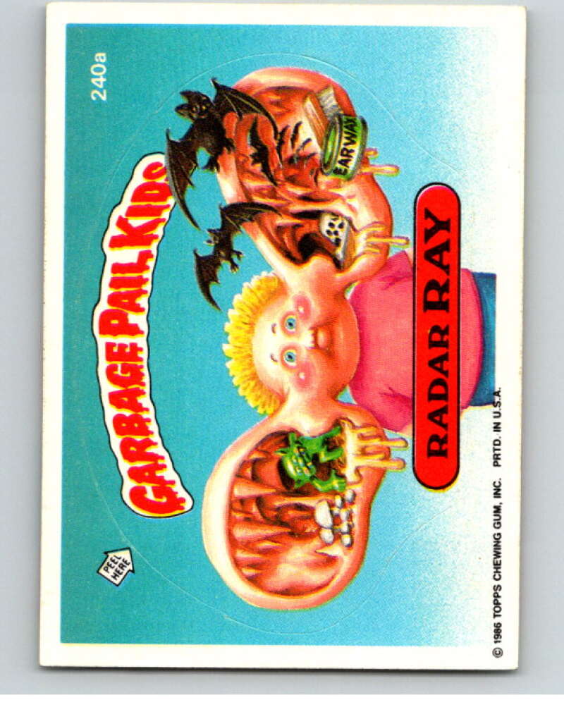 1986 Topps Garbage Pail Kids Series 6 #240A Radar Ray V73323 Image 1