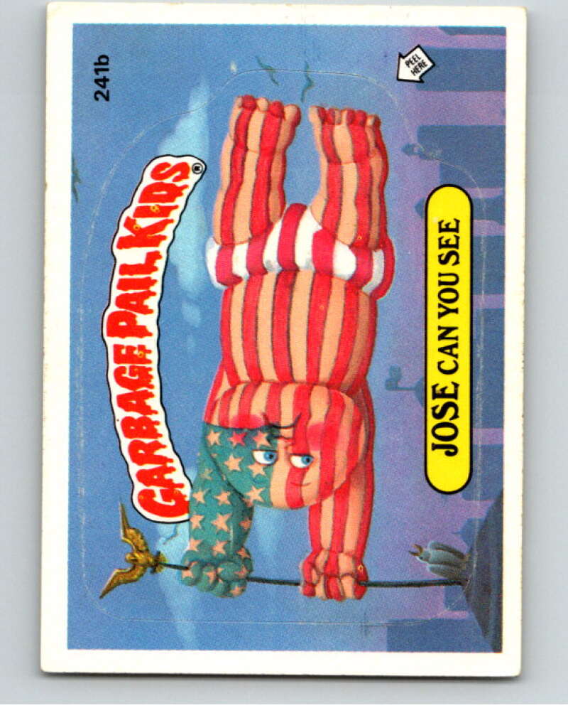 1986 Topps Garbage Pail Kids Series 6 #241B Jose Can You See V73326 Image 1