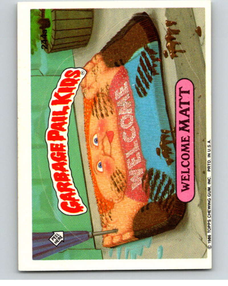 1986 Topps Garbage Pail Kids Series 6 #244A Welcome Matt V73333 Image 1