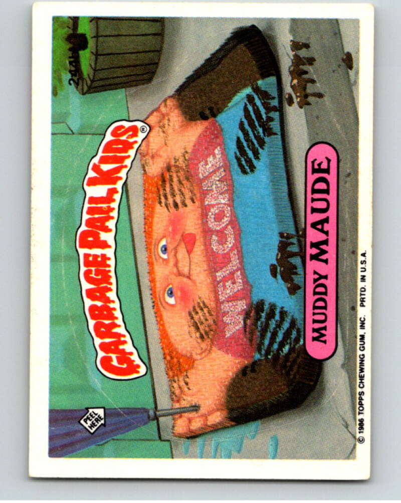 1986 Topps Garbage Pail Kids Series 6 #244B Muddy Maude V73334 Image 1