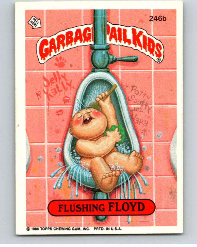 1986 Topps Garbage Pail Kids Series 6 #246B Flushing Floyd V73339 Image 1