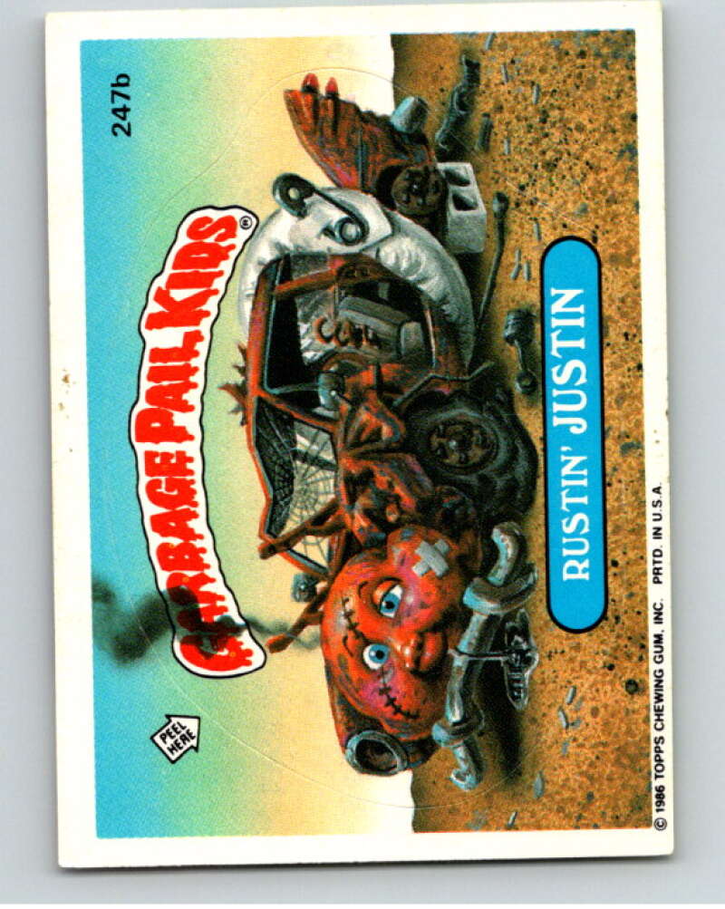 1986 Topps Garbage Pail Kids Series 6 #247B Rustin' Justin V73341 Image 1