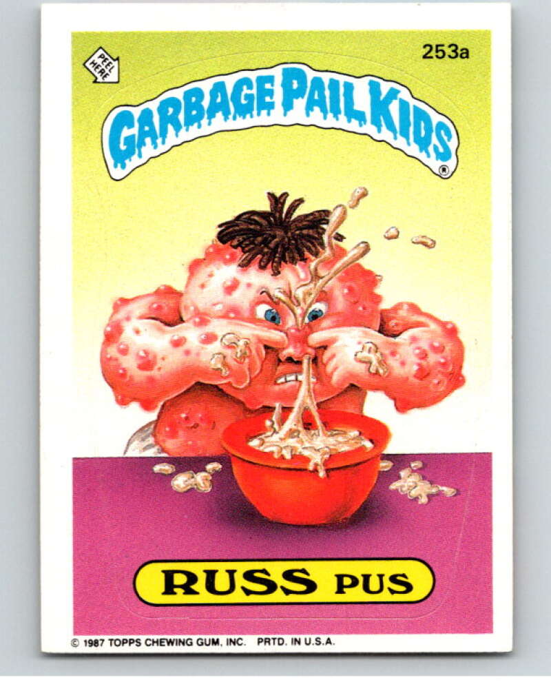 1987 Topps Garbage Pail Kids Series 7 #253A Russ Pus V73353 Image 1