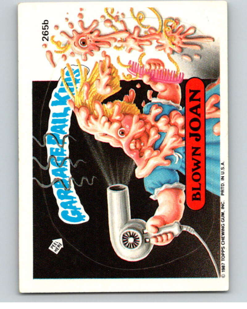 1987 Topps Garbage Pail Kids Series 7 #265B Blown Joan V73395 Image 1