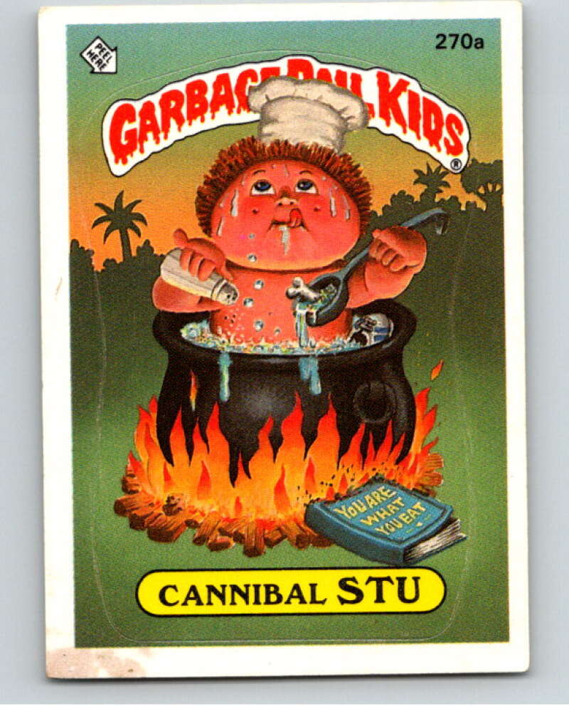 1987 Topps Garbage Pail Kids Series 7 #270A Cannibal Stu V73408 Image 1