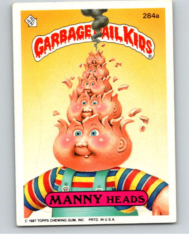 1987 Topps Garbage Pail Kids Series 7 #284A Manny Heads V73449 Image 1