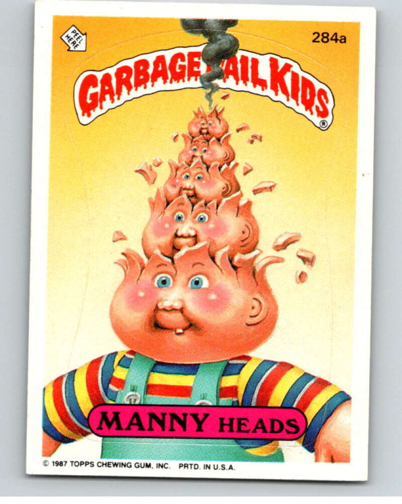 1987 Topps Garbage Pail Kids Series 7 #284A Manny Heads V73451 Image 1