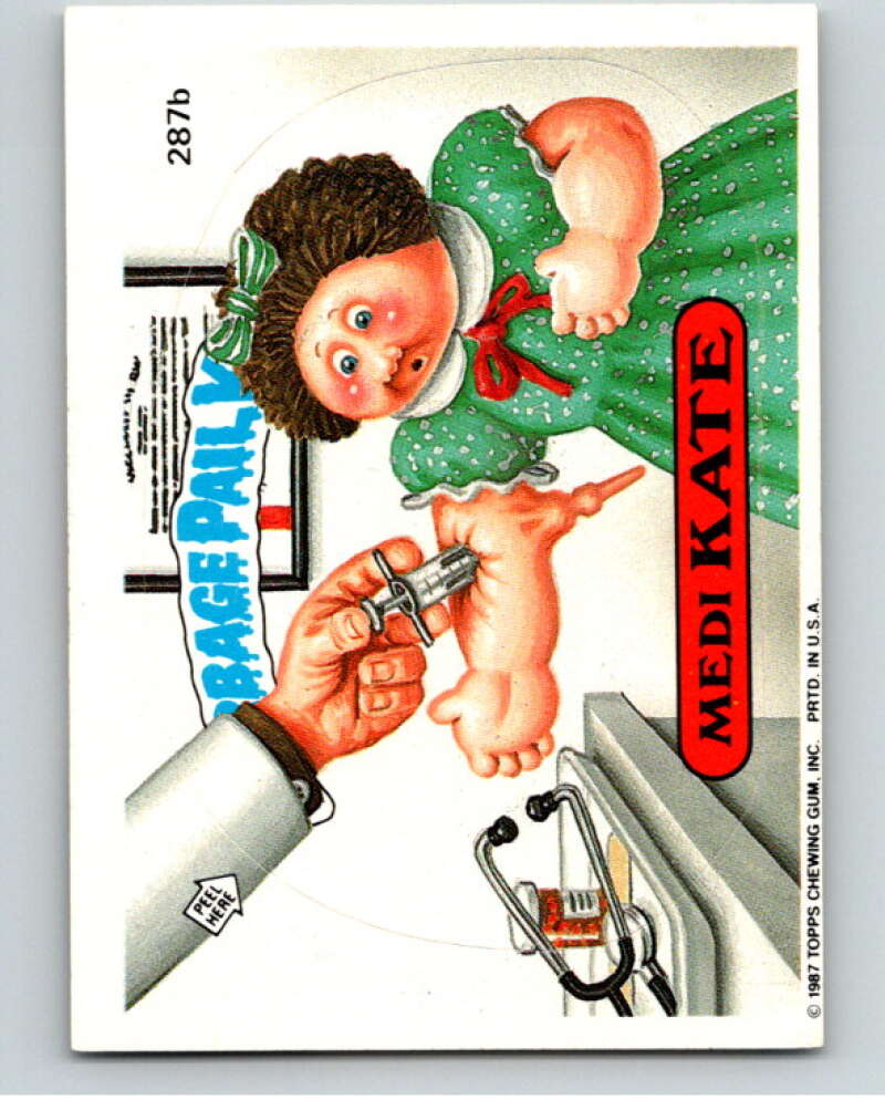 1987 Topps Garbage Pail Kids Series 7 #287B Medi Kate V73457 Image 1