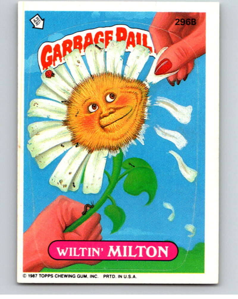 1987 Topps Garbage Pail Kids Series 8 #296B Wiltin' Milton V73484 Image 1