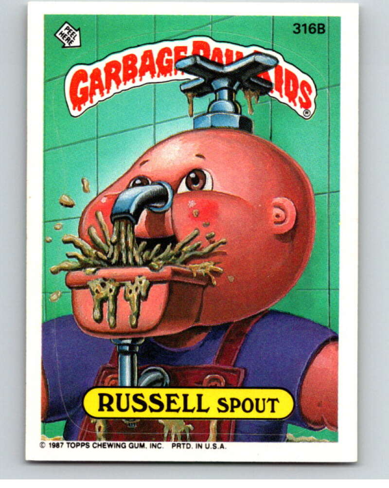 1987 Topps Garbage Pail Kids Series 8 #316B Russell Spout V73538 Image 1