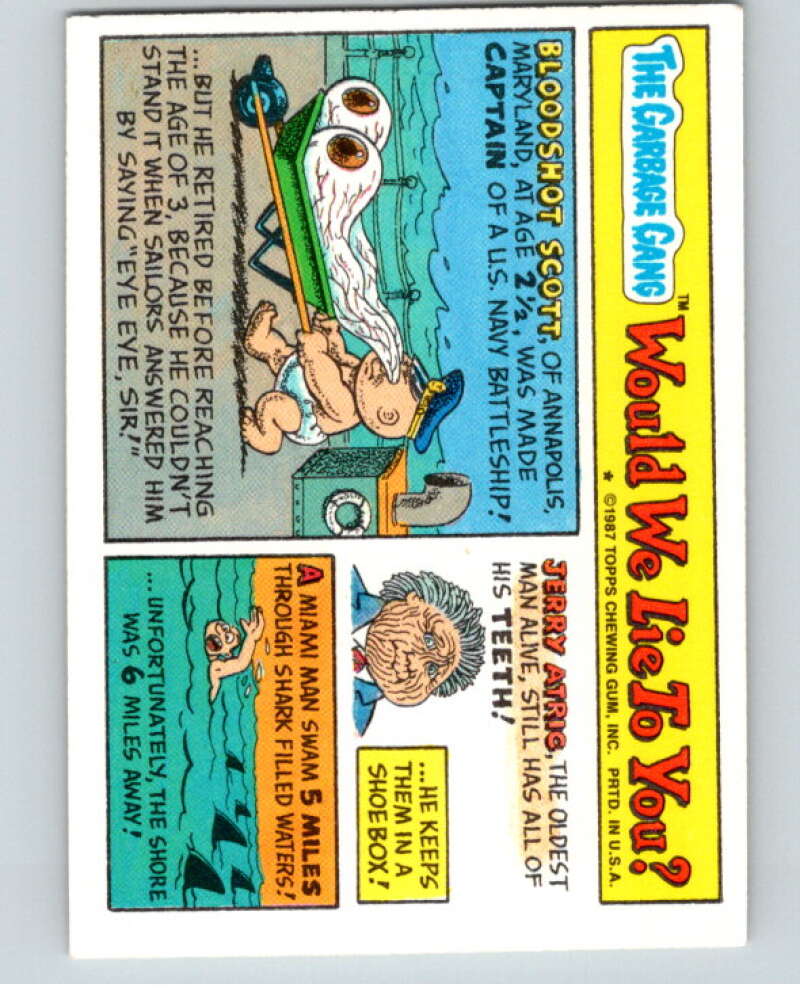 1987 Topps Garbage Pail Kids Series 9 #369A Scalped Ralph V73674 Image 2