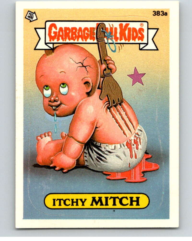 1987 Topps Garbage Pail Kids Series 10 #383A Itchy Mitch V73709 Image 1