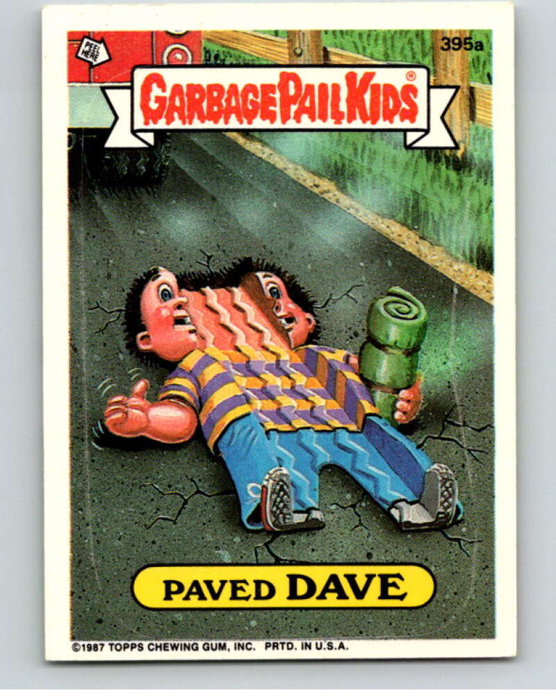 1987 Topps Garbage Pail Kids Series 10 #395A Paved Dave V73736 Image 1