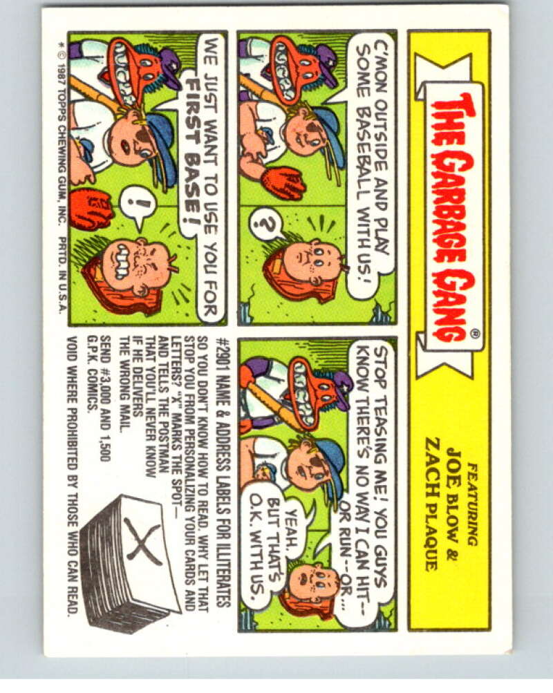 1987 Topps Garbage Pail Kids Series 10 #414B Yo Yolanda V73762 Image 2