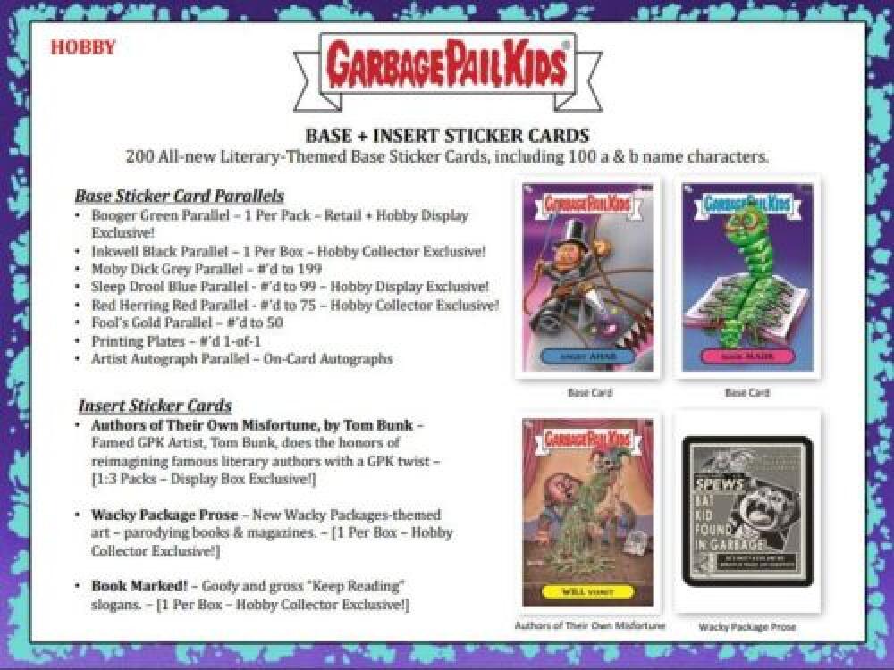 2022 Topps Garbage Pail Kids Series 1 Box Book Worms - 24 Packs/Box Image 3