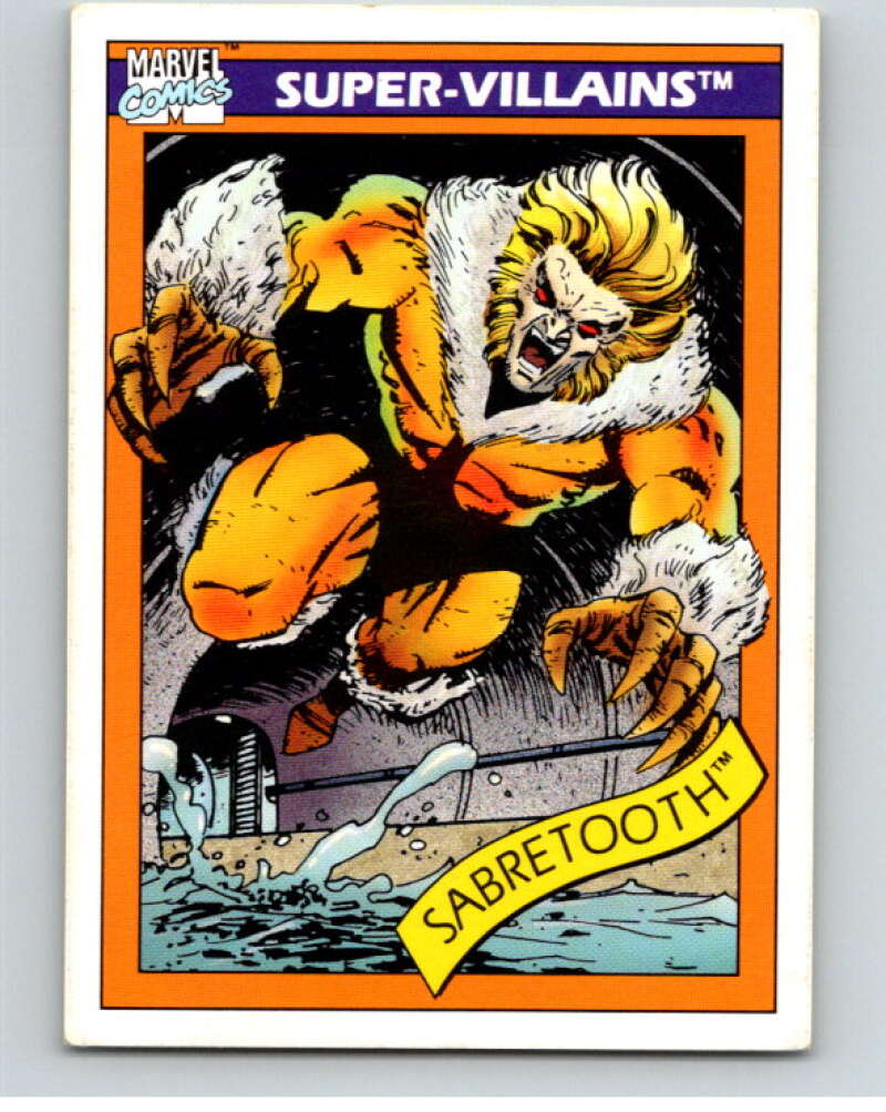 1990 Impel Marvel Universe #57 Sabretooth V73794 Image 1
