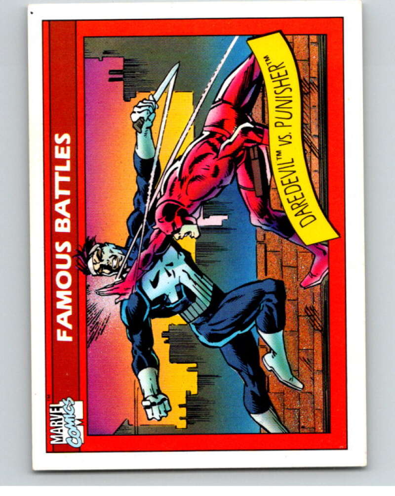1990 Impel Marvel Universe #110 Daredevil vs. Punisher V73805 Image 1