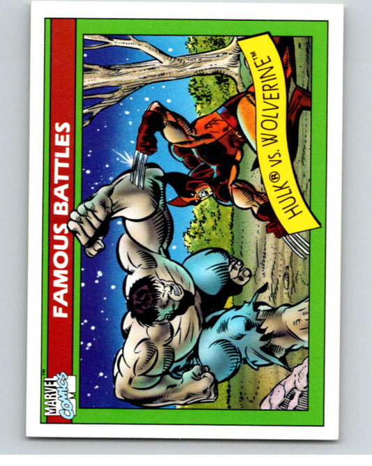 1990 Impel Marvel Universe #113 The Hulk vs. Wolverine   V73806 Image 1
