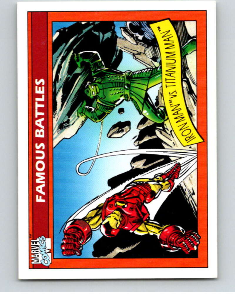 1990 Impel Marvel Universe #121 Iron Man vs. Titanium Man V73809 Image 1