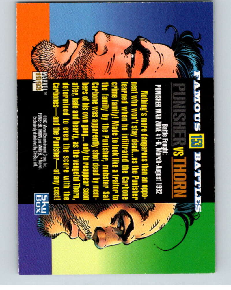 1993 SkyBox Marvel Universe #153 Punisher/Thorn V73940 Image 2