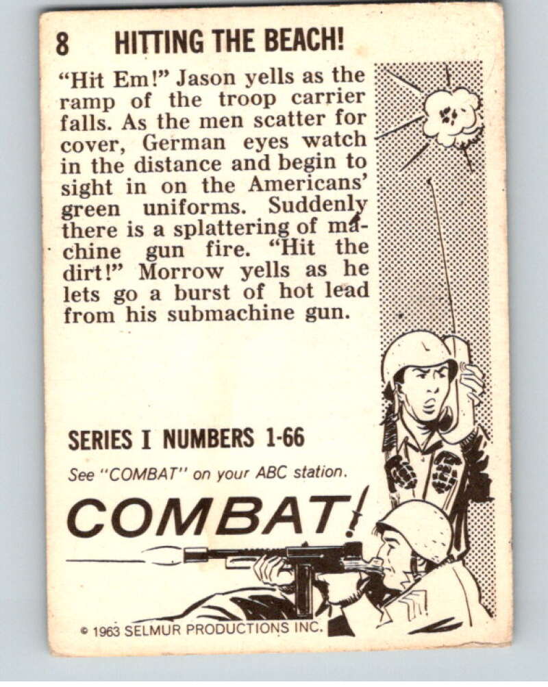 1963 Donruss Combat #8 Hitting the Beach   V74022 Image 2
