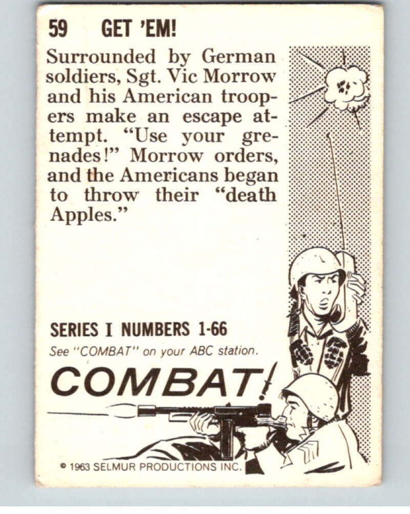 1963 Donruss Combat #59 Get 'Em V74082 Image 2