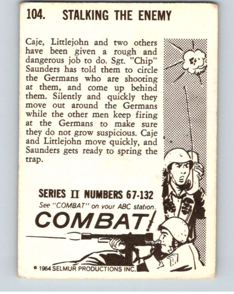 1964 Donruss Combat #104 Stalking the Enemy V74108 Image 2
